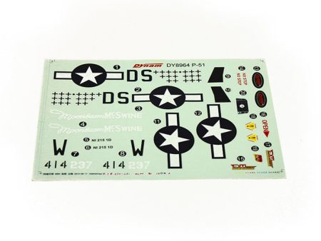 Dynam Mini P-51D Mustang V2 Decal Supply