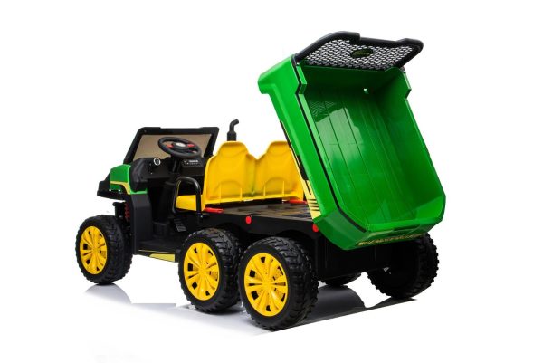 24V Farm Truck UTV 2 Seater 6 Wheels with Tipper Electric Kids  Ride-On Car with Parental Remote Controller Green-KOW Sale