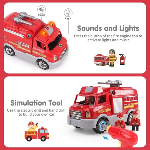 STEM Toys - Take Apart Fire Engine Assemble Toy for Kids Online Hot Sale