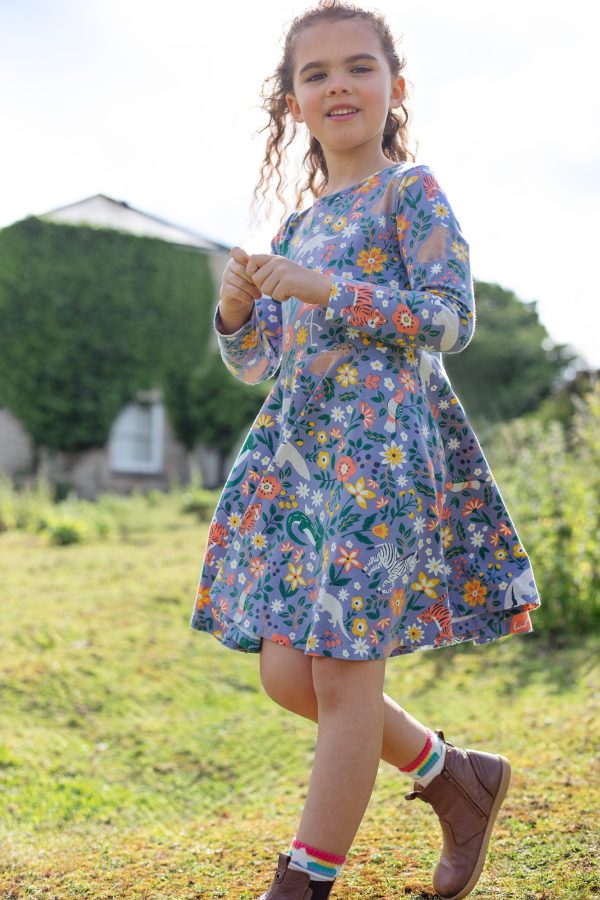 Frugi Sofia Skater Dress Rainforest Friends Online Hot Sale