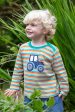 Frugi Orion Applique Top Multi Stripe Tractor Online