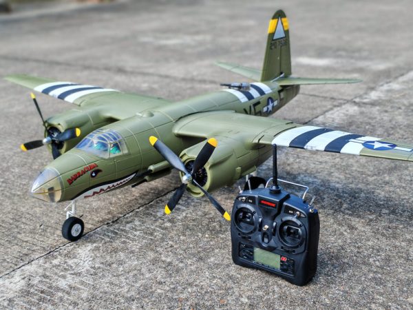 Dynam B-26 Marauder Green 4S Twin-Engine RC Warbird Plane 1.5m Wingspan w  Flaps Online Hot Sale