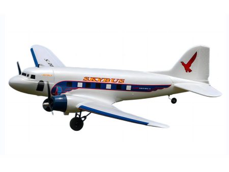 Dynam DC-3 Skybus White RC Warbird Plane 1500mm 59  Wingspan For Discount