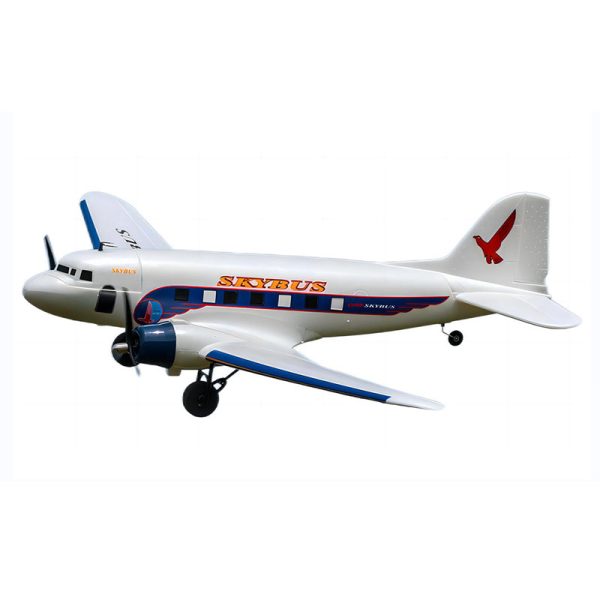 Dynam DC-3 Skybus White RC Warbird Plane 1500mm 59  Wingspan For Discount