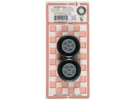 Dave Brown 44.4mm (1.75 ) Treaded EVA Foam Lectra Lite Flite Wheels for 3.2mm Axle (2 Pack) on Sale