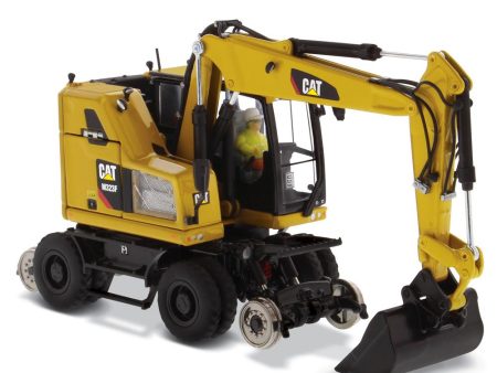 1:50 Cat® M323F Railroad Wheeled Excavator - Cat Yellow Version High Line Series, 85662 For Sale