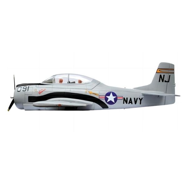 Dynam T-28 Trojan V2 Grey 4S RC Warbird Plane 1300mm w  Flaps on Sale