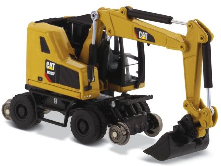 1:87 Cat® M323F Railroad Wheeled Excavator, Cat® Yellow with 3 work tools High Line Series, 85656 For Cheap