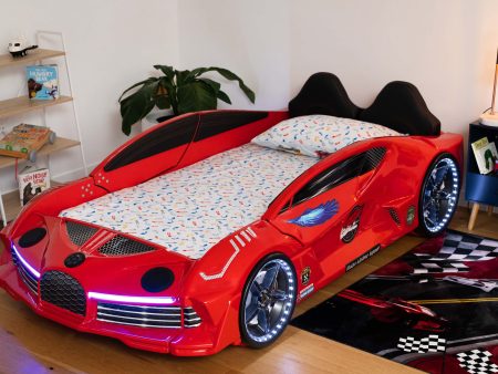 Aero 2.0 Race Car Bed Bugatti Chiron Style Twin Size - Zoomie Beds Sale