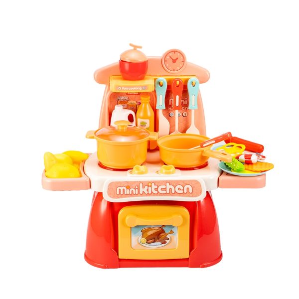 STEM Toys - Cooking Toys Mini Kitchen Set for kids 【Pink】 Online now