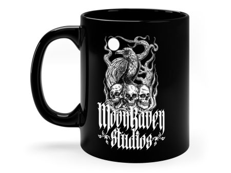 MoonRaven Studios Logo 11oz Black Mug Online Sale