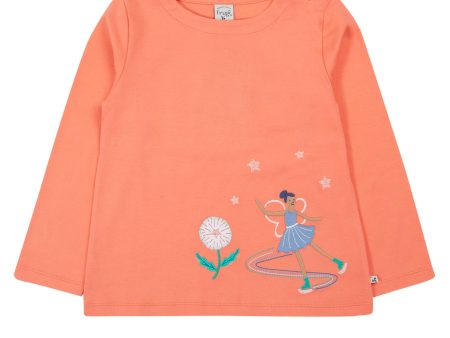 Frugi Anna Applique Top Cantaloupe Fairy Online Hot Sale