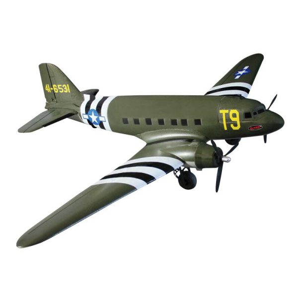 Dynam C-47 Skytrain V2 Green RC Warbird Plane 1500mm 59  Wingspan Hot on Sale