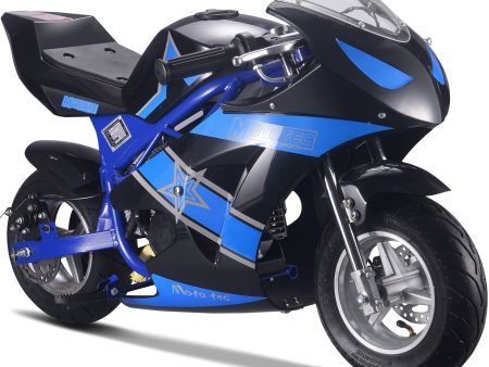 MotoTec Gas Pocket Bike GT 49cc 2-Stroke Blue Online now