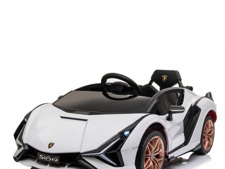 Official Licensed Lamborghini Sian 12V Electric Kids Ride On - White Sale