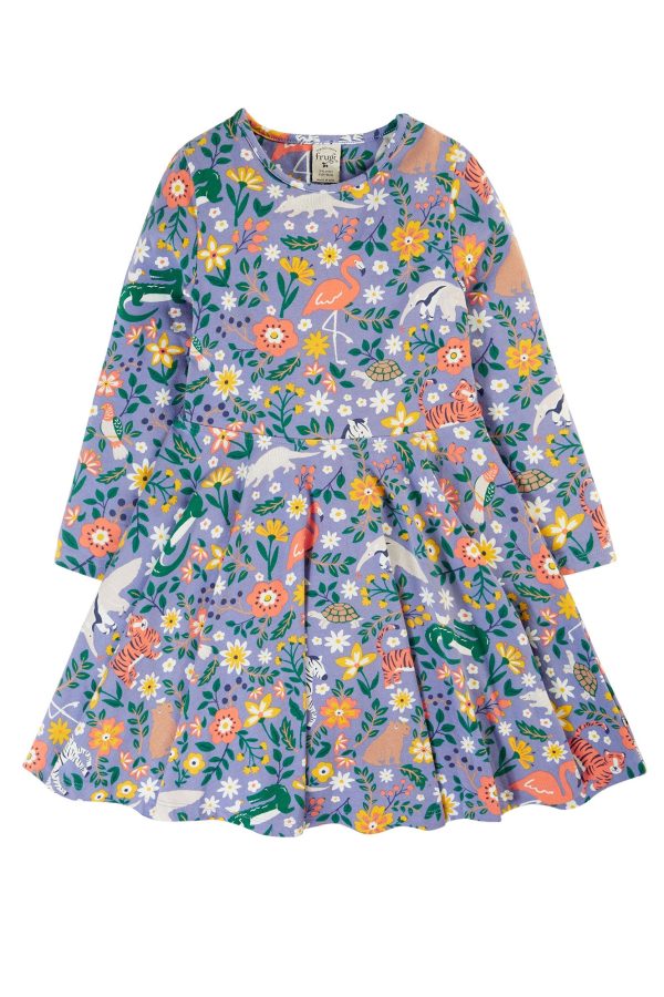 Frugi Sofia Skater Dress Rainforest Friends Online Hot Sale