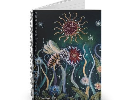 Bee Art by Raven Moonla Spiral Notebook - Ruled Line Online Hot Sale