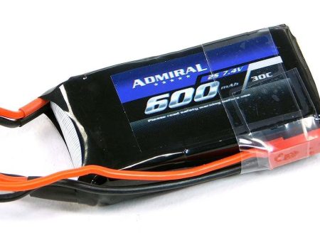 Admiral 600mAh 2S 7.4V 30C LiPo Battery with JST Connector Sale