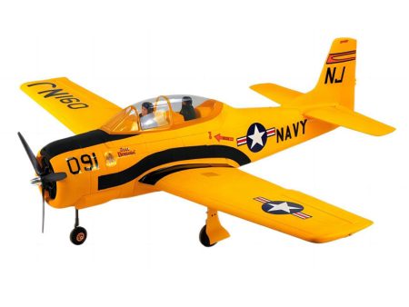 Dynam T-28 Trojan V2 Yellow 4S RC Warbird Plane 1300mm w  Flaps For Sale