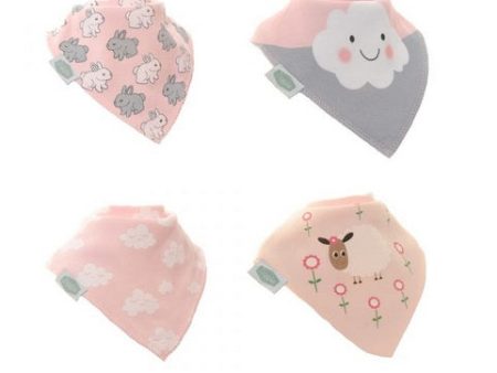 Bandana Dribble Bibs 4 Pack Cuddly Pinks Fashion