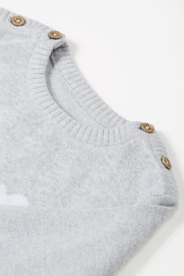 Frugi Kiera Knitted Dress Grey Marl Giraffe Online Hot Sale