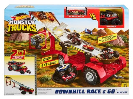 Hot Wheels - Monster Trucks Race & Go Play Set Hot on Sale