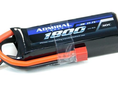 Admiral 1800mAh 3S 11.1V 30C LiPo Battery with T Connector Sale