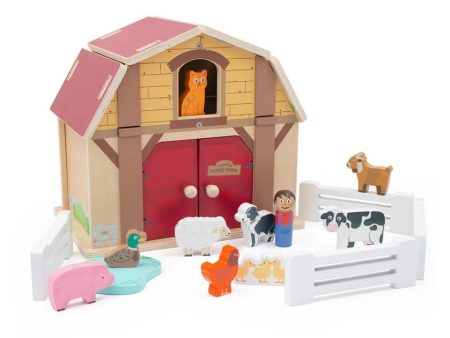 Jumini Home Farm Barn with Animals Supply