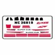 Dynam Super J3 Cub PA-18 Decal White Online Sale