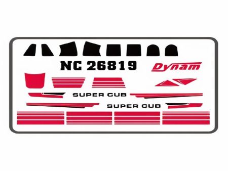 Dynam Super J3 Cub PA-18 Decal White Online Sale