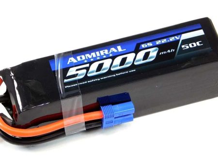 Admiral 5000mAh 6S 22.2V 50C LiPo Battery with EC5 Connector For Cheap