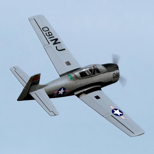 Dynam T-28 Trojan V2 Grey 4S RC Warbird Plane 1300mm w  Flaps on Sale