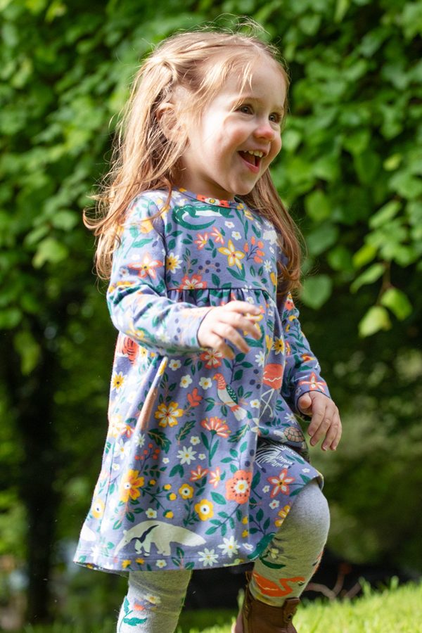 Frugi Dee Dress Rainforest Friends Online Hot Sale