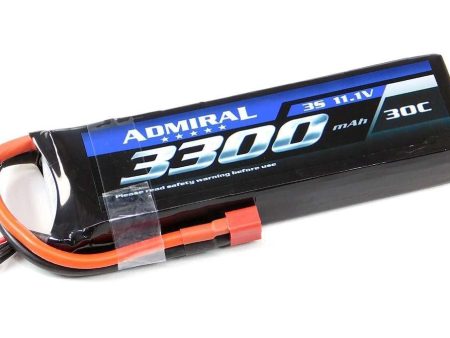 Admiral 3300mAh 3S 11.1V 30C LiPo Battery with T Connector Cheap