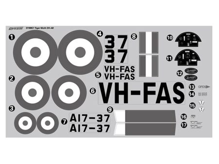 Dynam Tiger Moth Decal Online Sale