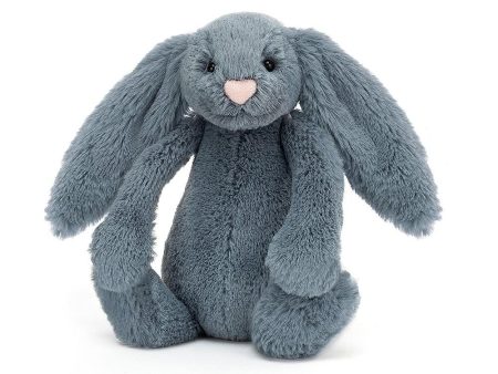 Jellycat Bashful Dusky Blue Bunny Medium - H12  X W5  For Sale