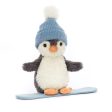 Jellycat Peanut Penguin Snowboarding on Sale