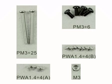 Dynam Mini P-51D Mustang V2 Screw Set Supply