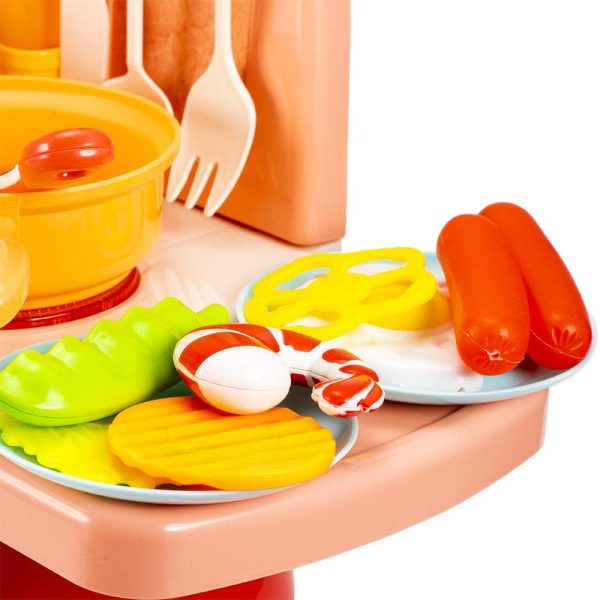 STEM Toys - Cooking Toys Mini Kitchen Set for kids 【Pink】 Online now