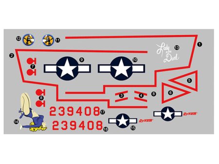 Dynam P-61 Black Widow Decal Set Sale